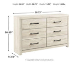 Cambeck Whitewash Dresser dimension diagram