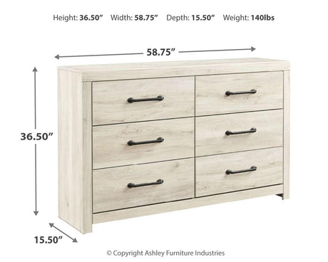 Cambeck Whitewash Dresser dimension diagram