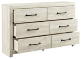Cambeck Whitewash Dresser open drawer showcasing liner