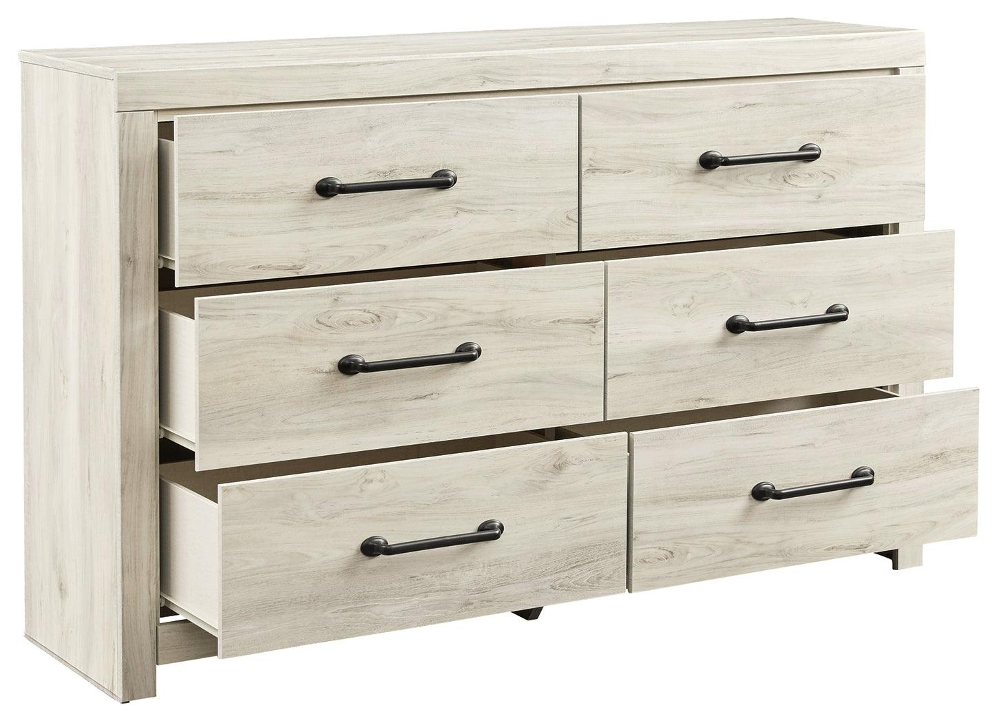 Cambeck Whitewash Dresser open drawer showcasing liner