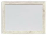 Cambeck Whitewash Bedroom Mirror head-on view