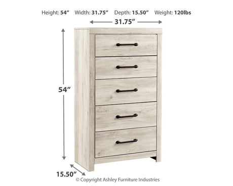 Cambeck Chest of Drawers dimension diagram