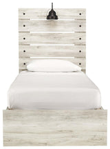 Cambeck Whitewash Twin Panel Bed rear view