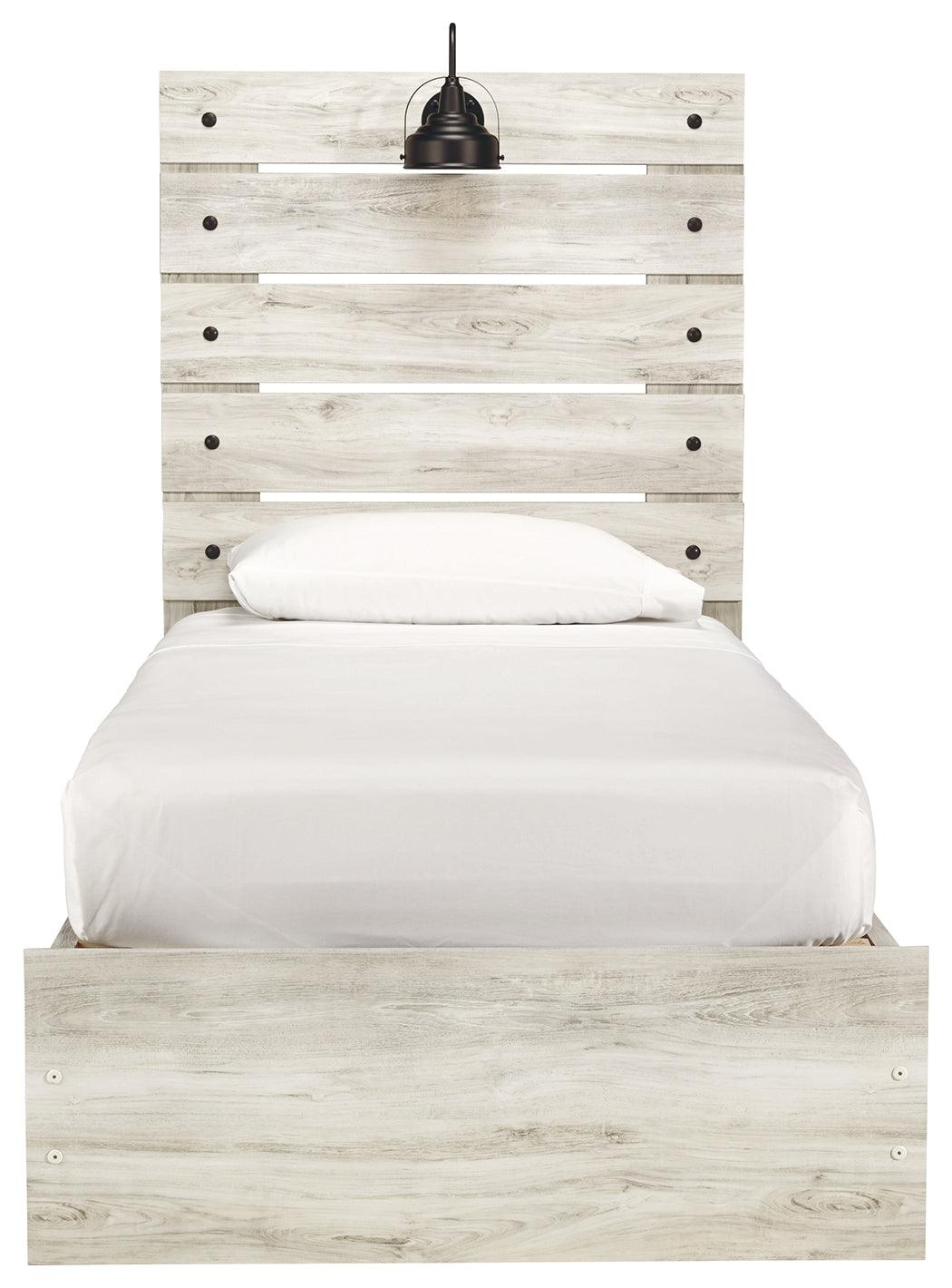 Cambeck Whitewash Twin Panel Bed rear view