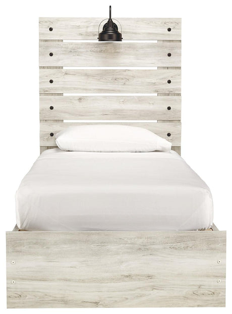 Cambeck Whitewash Twin Panel Bed rear view