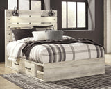 Close-up of Cambeck bed headboard with LED sconces and USB ports