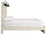 Cambeck Whitewash Queen Panel Bed side view
