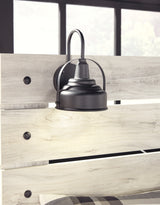 Detail of LED sconce light on Cambeck headboard