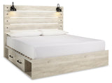 Cambeck Whitewash King Panel Bed headboard close-up