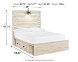 Cambeck bed dimensions illustration