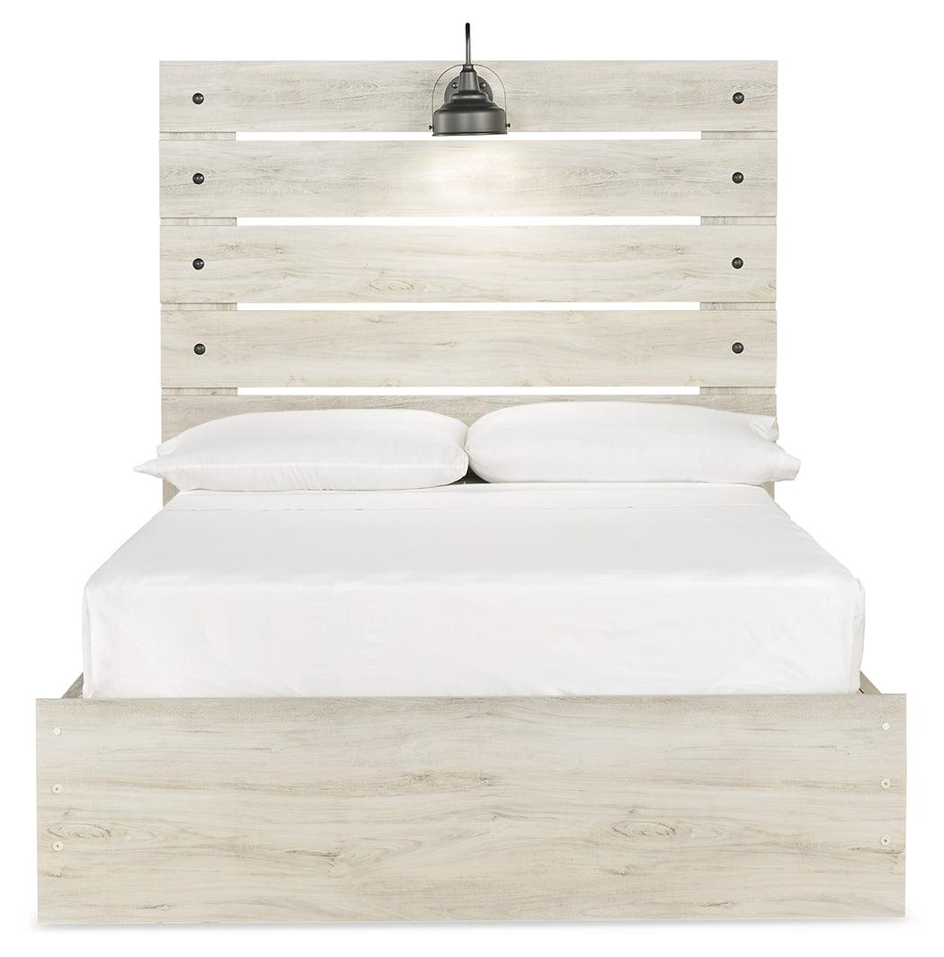 Cambeck Bed front-on view with storage drawers