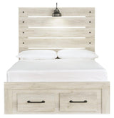 Cambeck whitewash full bed head-on view