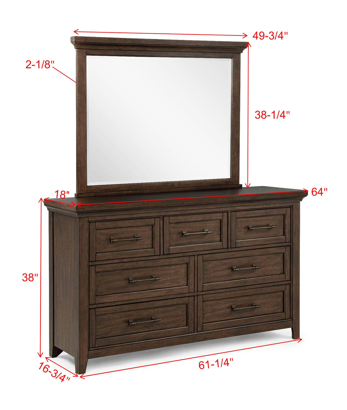 Beckett Brown Panel Bedroom Set view 7