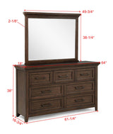 Beckett Brown Dresser and Mirror view 2
