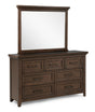 Beckett Brown Dresser and Mirror from Decor Furniture