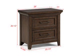 Beckett Brown Nightstand view 3