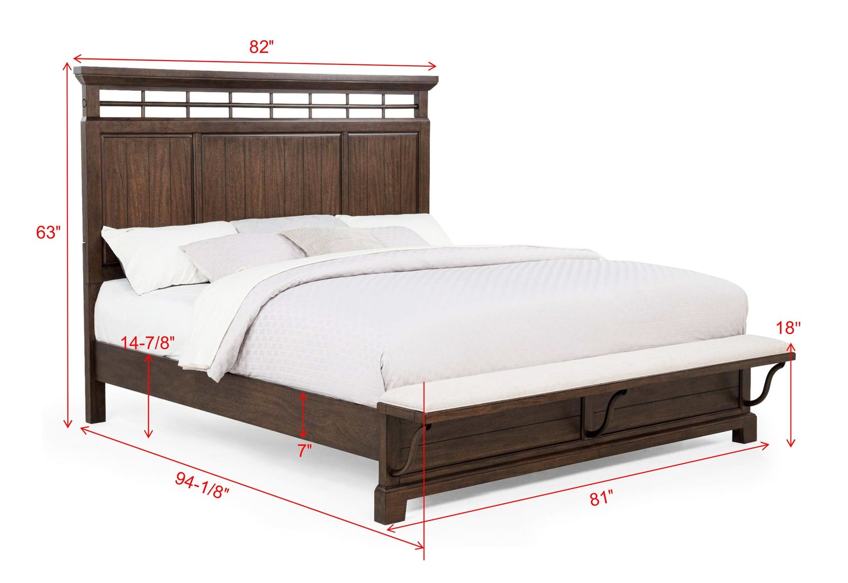 Beckett Brown Panel Bedroom Set view 4
