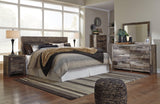 Derekson dresser showing framed drawer fronts and rustic finish