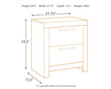 Derekson Multi Gray Nightstand drawer interior detail