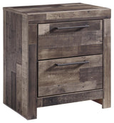 Derekson Multi Gray Nightstand side angled view