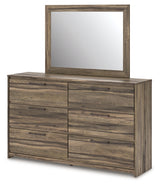 Elbrim Brown dresser and mirror alternate angle