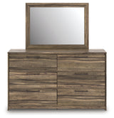 Elbrim Brown dresser and mirror head-on view