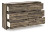 Elbrim dresser with one drawer open showing interior