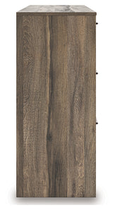 Side view of Elbrim Brown dresser