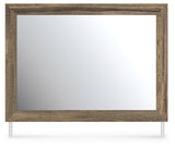 Elbrim Weathered Brown Bedroom Mirror straight on front view