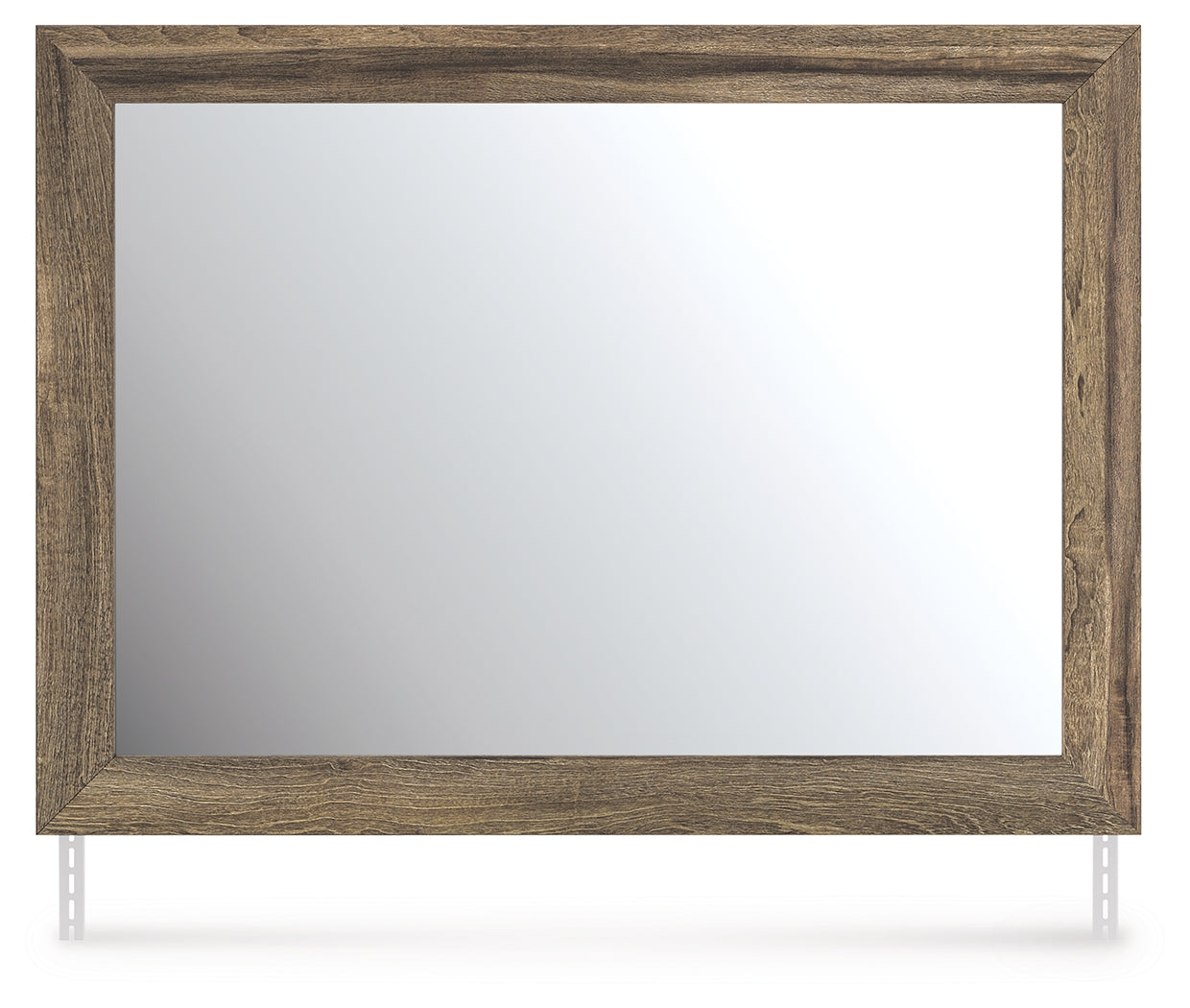 Elbrim Weathered Brown Bedroom Mirror straight on front view