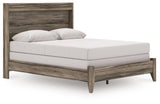 Elbrim Brown Queen Panel Bed side angle