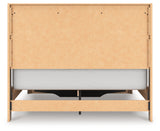 Back view of Elbrim queen panel storage bed