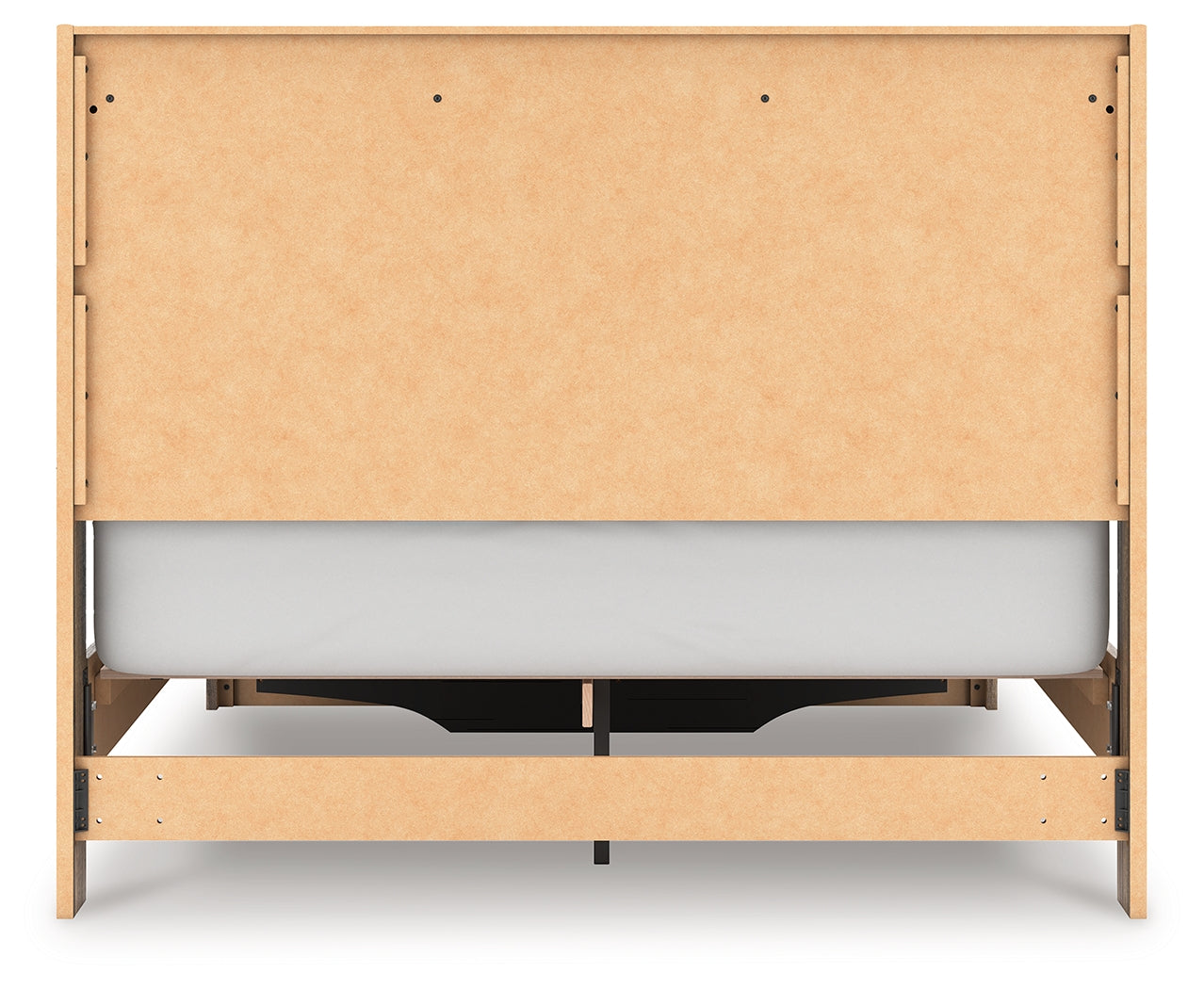 Back view of Elbrim queen panel storage bed