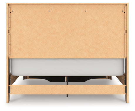 Back view of Elbrim queen panel storage bed