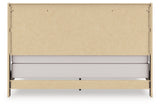 Back view of Elbrim king panel bed showing footboard construction