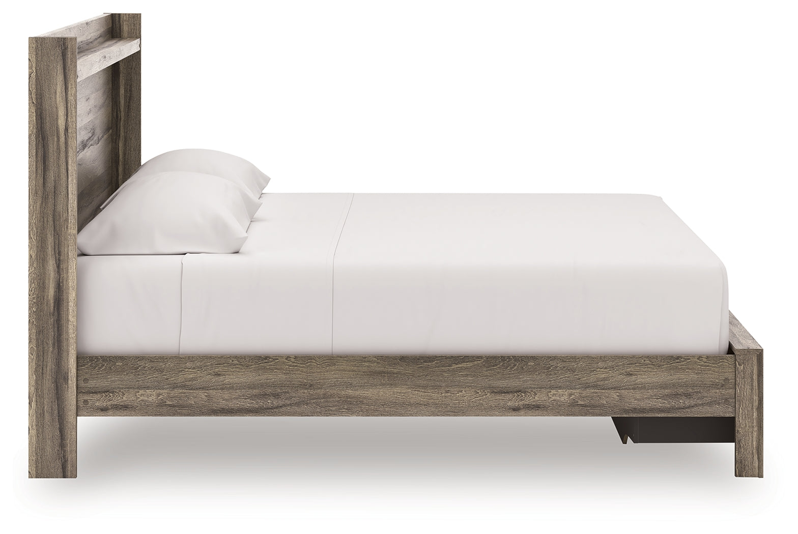 Elbrim king panel storage bed side view