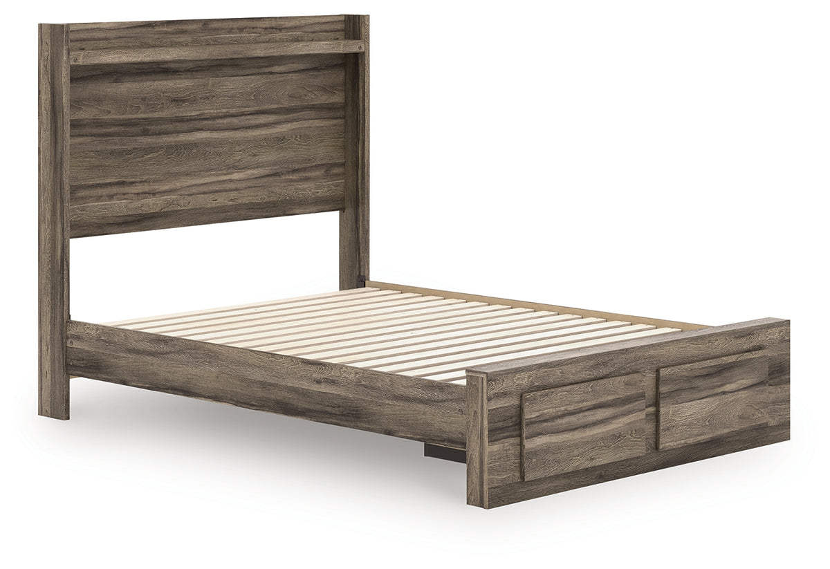 Close-up of Elbrim bed panel headboard with LED lighting