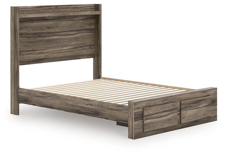 Close-up of Elbrim bed panel headboard with LED lighting