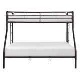 Lunar Dark Bronze Metal Twin over Full Bunk Bed front view
