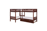 Rowe Dark Cherry Youth Bunk Bed separated twin beds