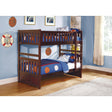 Rowe Dark Cherry Twin Over Twin Bunk Bed front angle