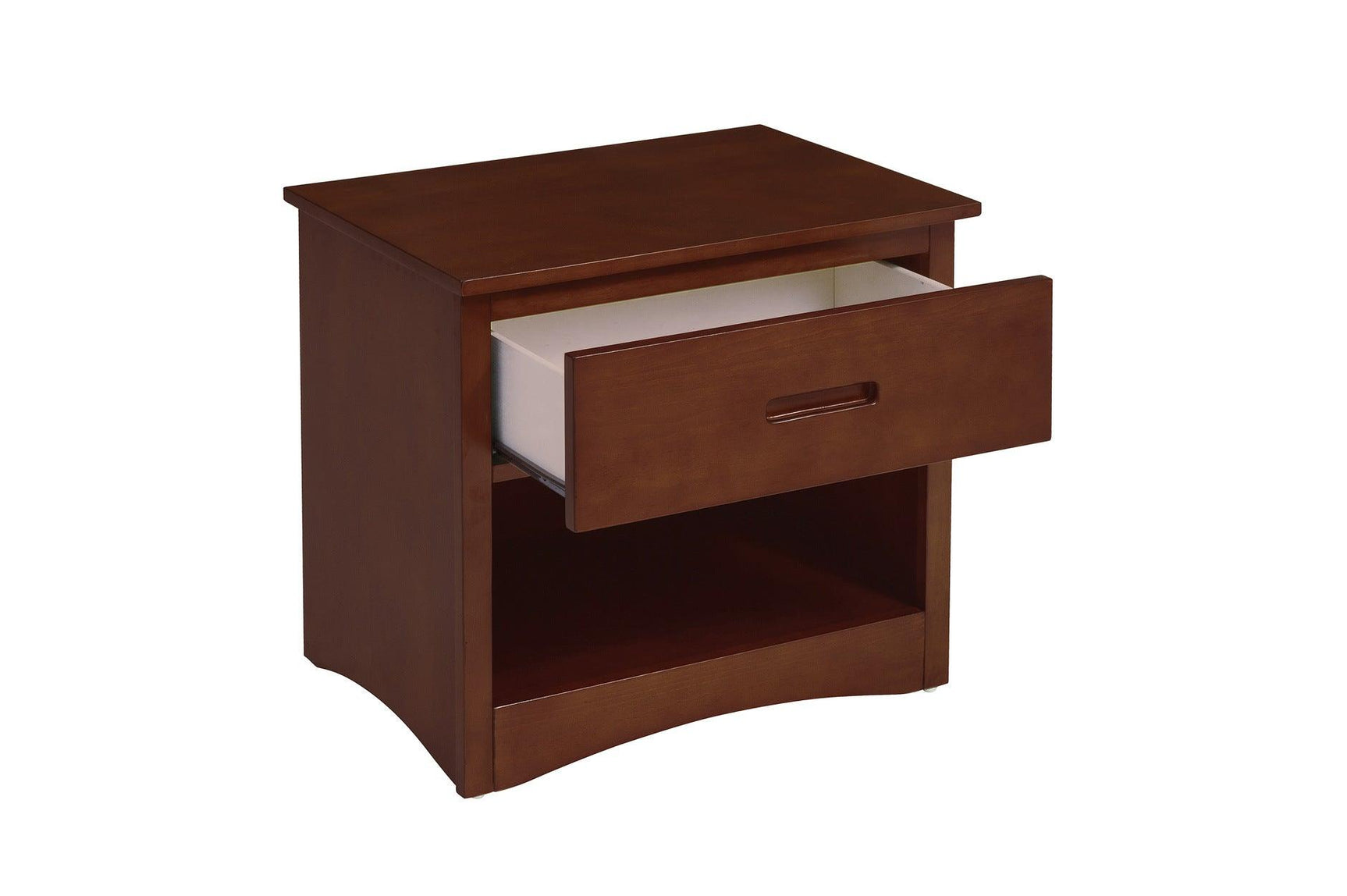 Rowe Dark Cherry Youth Triple Twin Bunkbed detail of wood grain finish