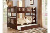 Rowe Dark Cherry Twin Over Twin Bunk Bed Side View