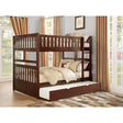 Rowe Dark Cherry Full over Full Bunk Bed with Twin Trundle side view