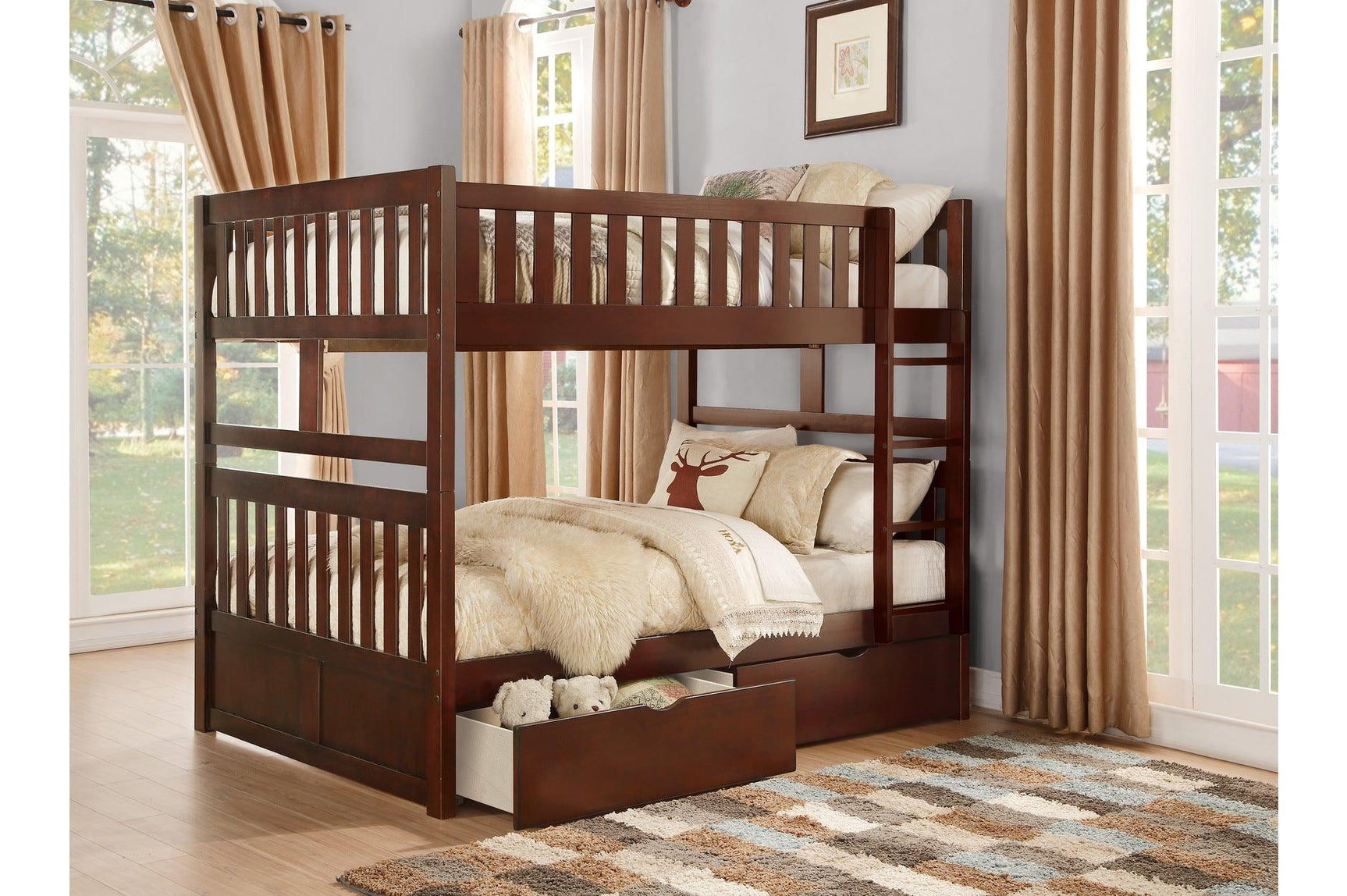 Rowe Dark Cherry Bedroom Set with Dresser and Mirror