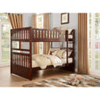 Rowe full over full dark cherry bunk bed side view