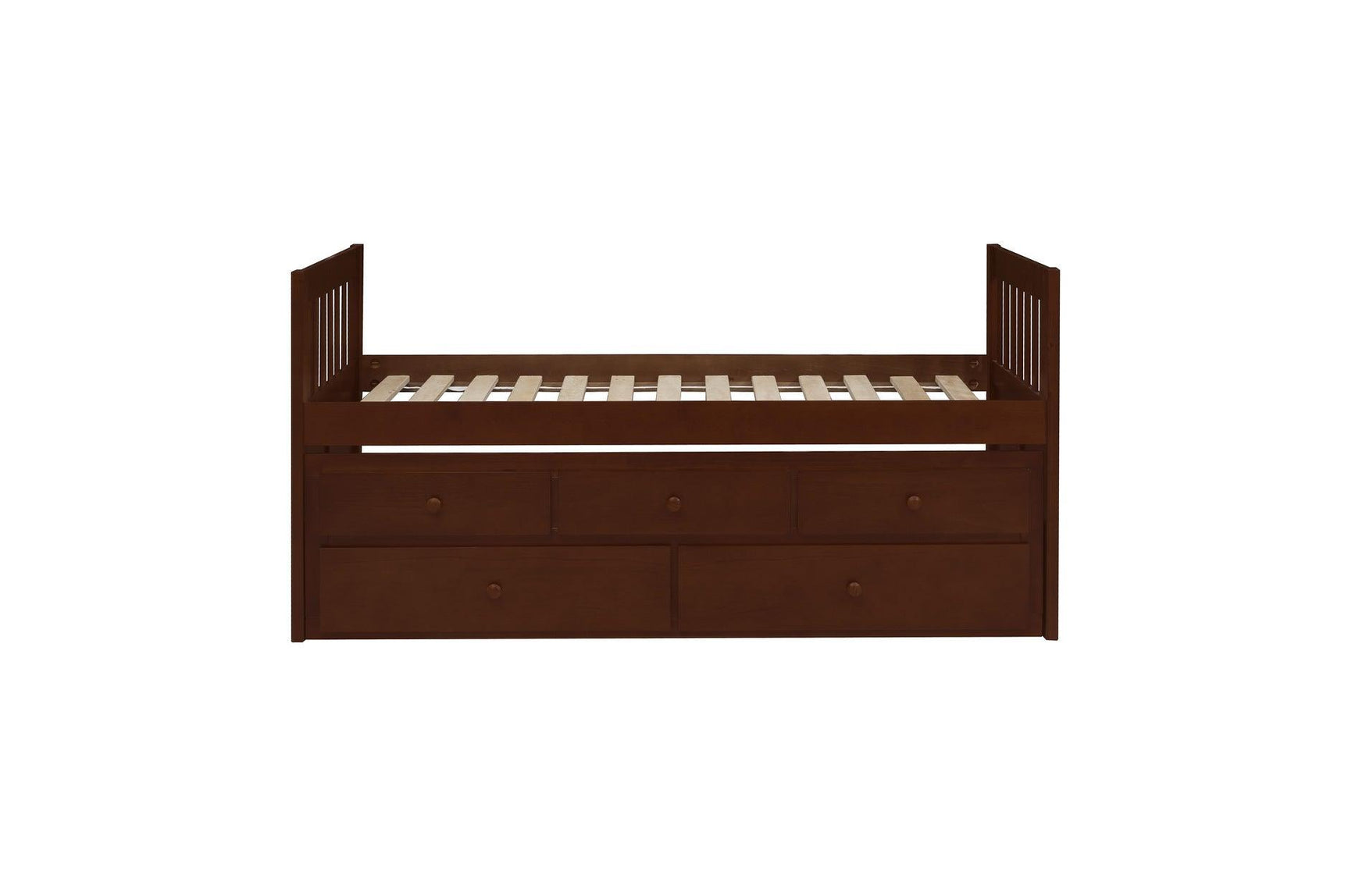 Rowe Dark Cherry Modern Contemporary Transition Solid Wood Youth Bedroom With Storage Set - Ella Furniture