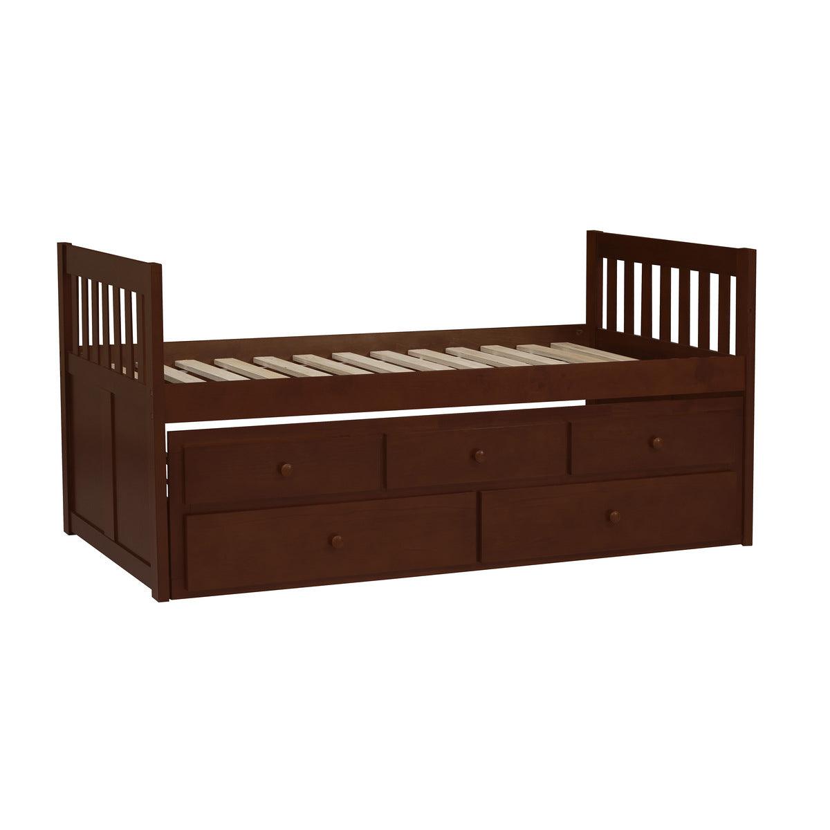 Rowe Twin over Twin trundle bed side angle