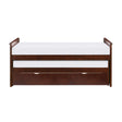 Rowe dark cherry twin over twin bed front view
