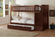Rowe dark cherry storage trundle daybed front view